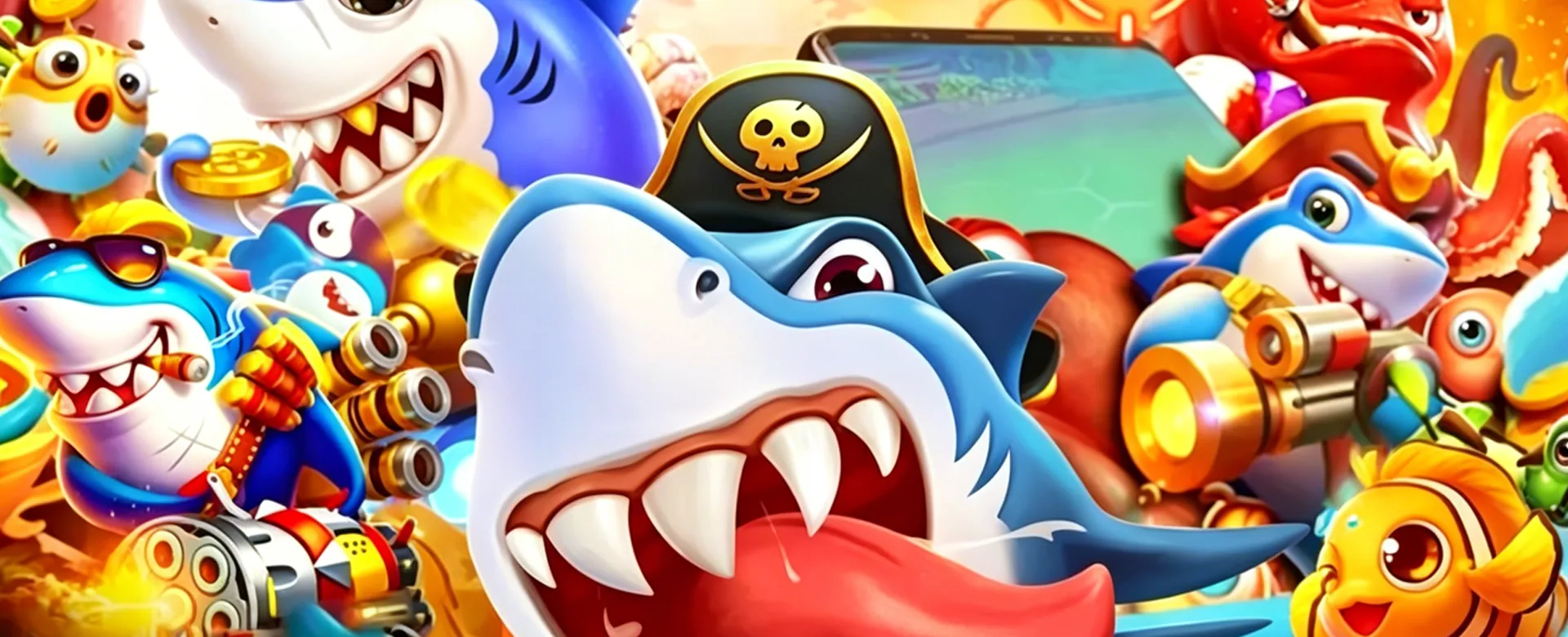 Jili Arcade Games Hero Banner featuring diverse arcade games with vibrant gold accents